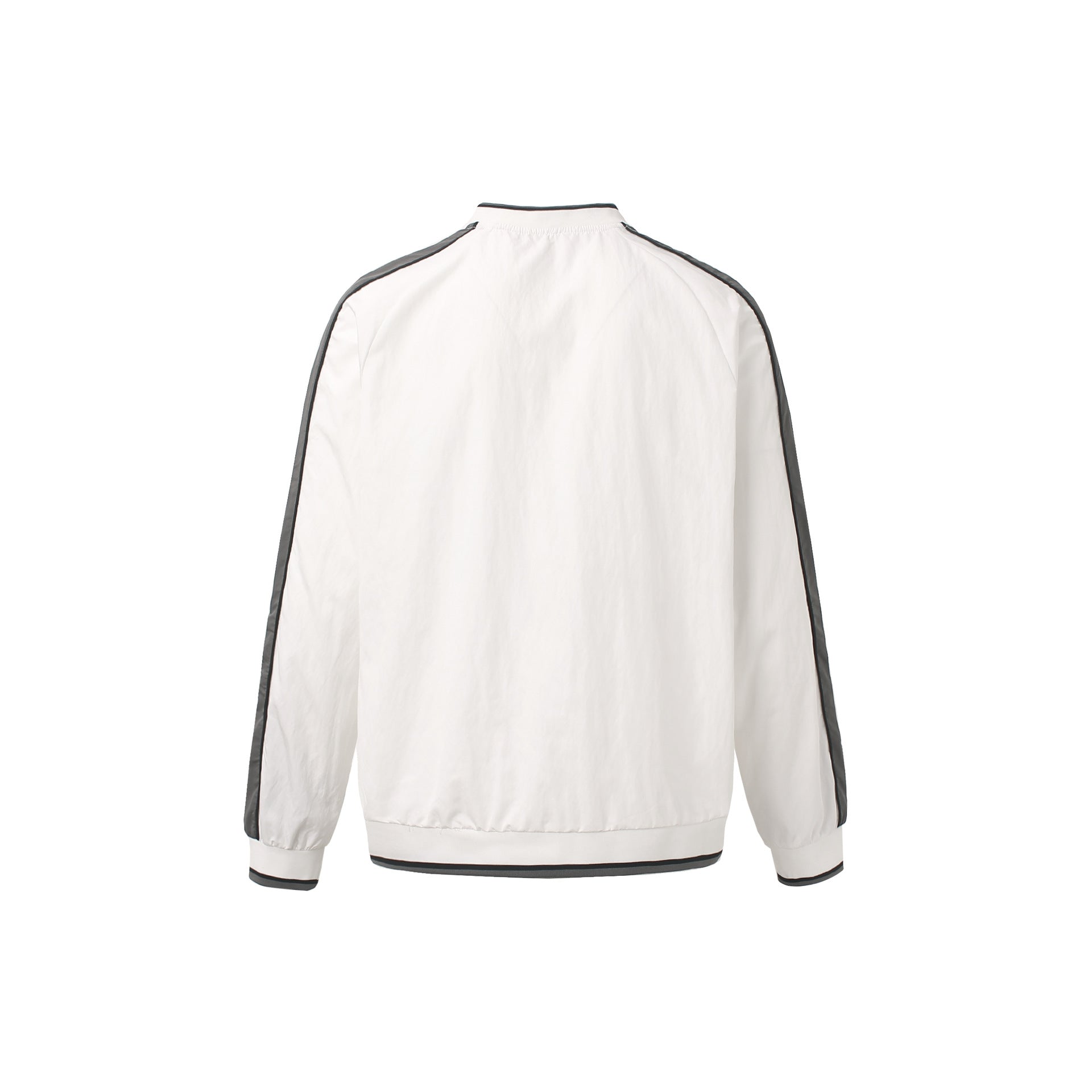 Camisa de Manga Larga con Cuello en V Deportiva Impermeable Negra Blanca