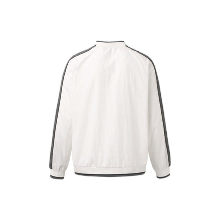 Waterproof Sports V-Neck Long Sleeve Shirt Black White