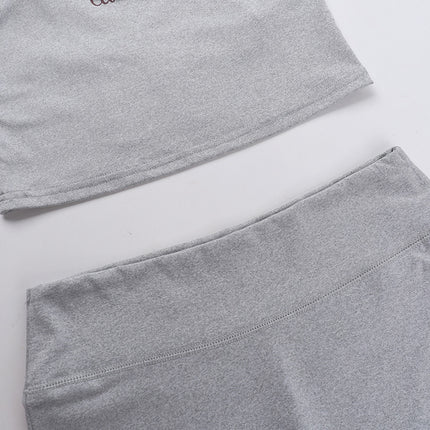 Conjunto Sin Mangas de Cuello Cuadrado de Corte Casual