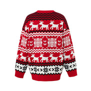 Festive Reindeer Christmas Sweater – Red