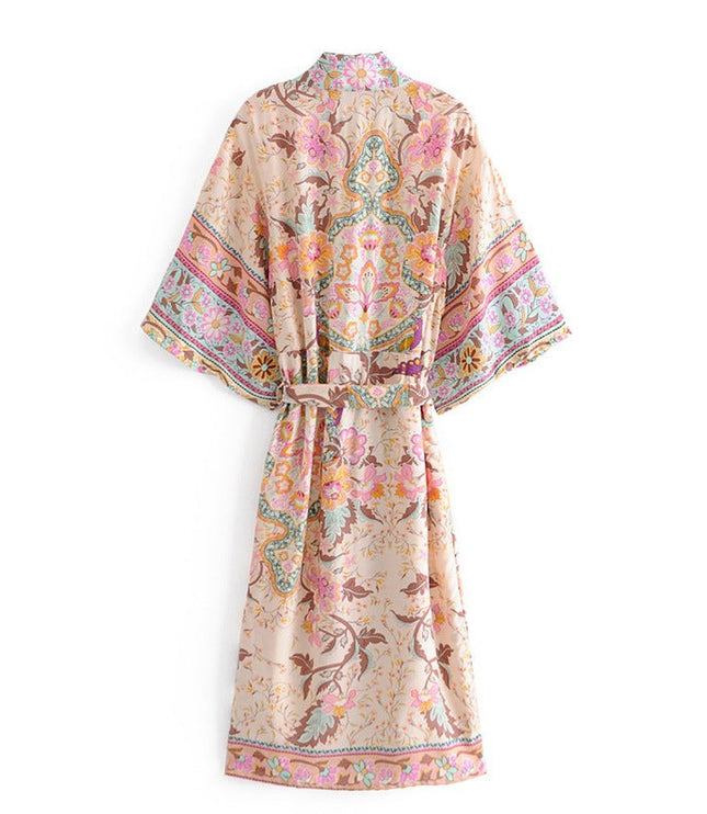 Long Boho Dress: Cotton Doll Sleeve Resort Robe!