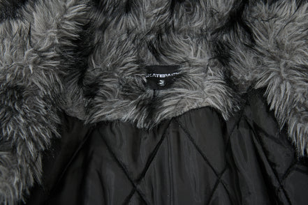 Woolen Collar Cotton Jacket With Fleece