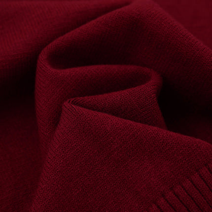 Embroidered Cable Knit VNeck Sweater