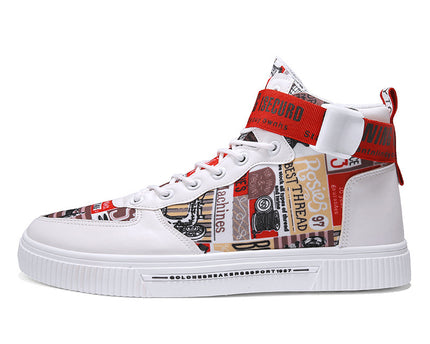 Baskets montantes tendance pour hommes en coloris bloc de printemps