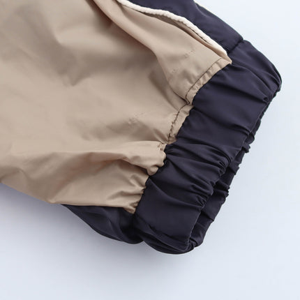 Color Block Jacket and Long Pants Set