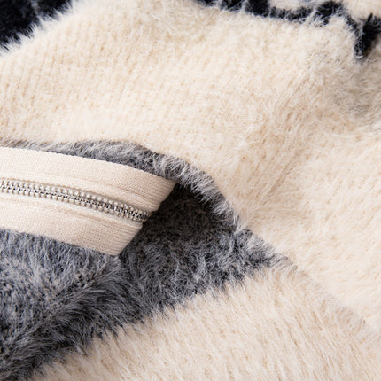 Cardigan en tricot jacquard floral Angel Girl – Coupe ample