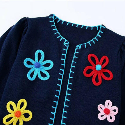 Fresh Autumn Style: Round Neck Flower Cardigan at €62.99