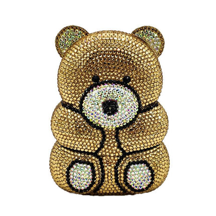 Crystal Bear Evening Party Bag