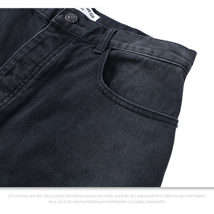 Gerade lockere Passform Denim Jeans für Männer und Frauen