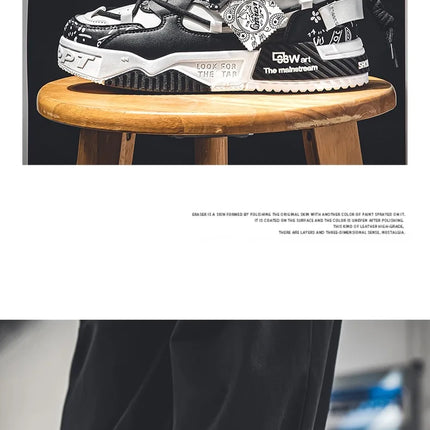3D Printed Sneaker Men's Breathable Casual Board Shoes