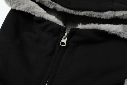 Street Fashion Zipper Hooded Sweatshirt for Men