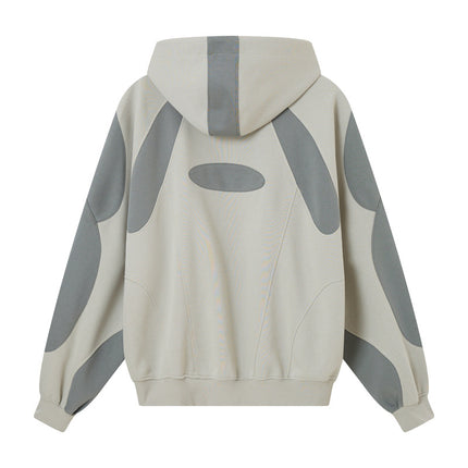 Veste à capuche colorée à blocs – Coupe ample unisexe