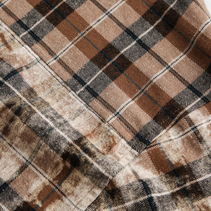 Cămașă cu glugă în carouri – Croială lejeră