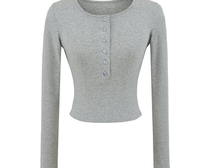 Camiseta de manga larga con escote en V