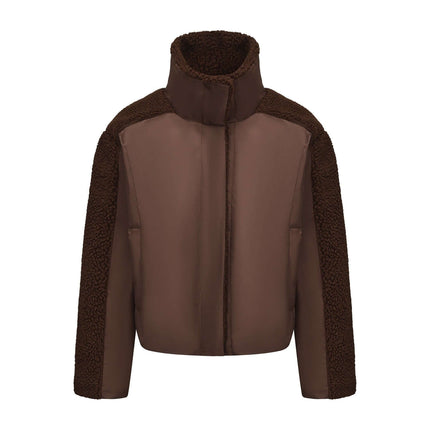 Back view of Black long sleeve jacket by Grozavu