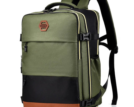 Rucsac cu Multe Buzunare în Culori Blocate