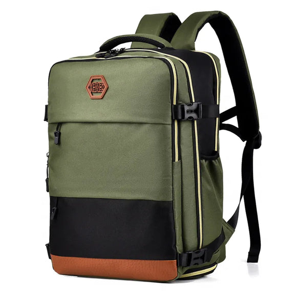 Farbblock Mehrfach-Taschen Rucksack Tasche
