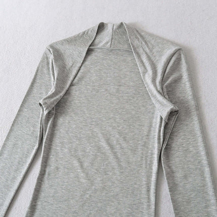 Langarm-Top mit quadratischem Ausschnitt