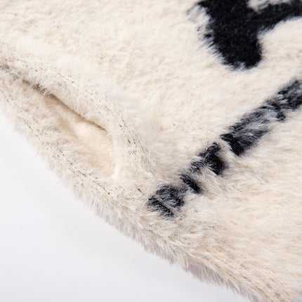 Cardigan en tricot jacquard floral Angel Girl – Coupe ample