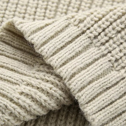 Contrast Cropped Knit Sweater – Slim Fit