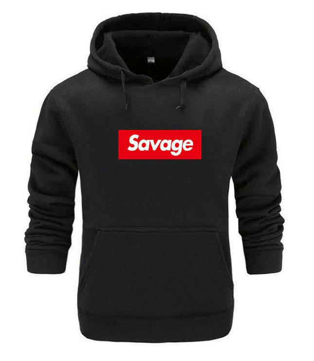 Savage Mode: Unleash Your Attitude with ATL Cotton Long-Sleeved Hoodies!