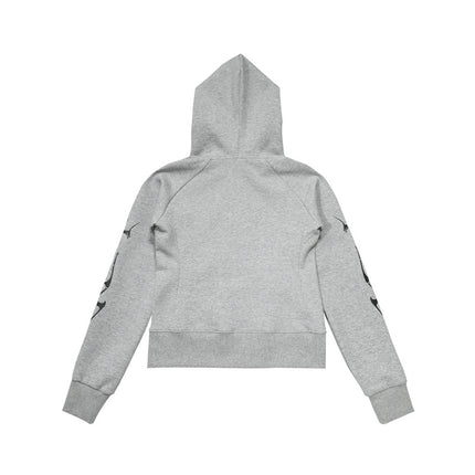 Vintage Gothic Zip-Up Hoodie – Slim Fit Streetwear