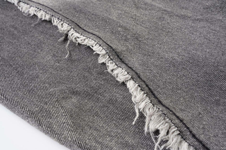 Retro Washed Distressed Patchwork Whisker Denim Pants