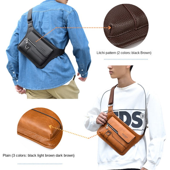 Men's large capacity waterproof chest bag