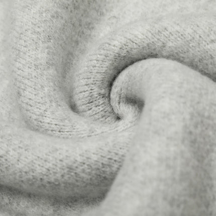 Einfacher einfarbiger semi-hoher Kragenpullover – Lockere Passform Unisex Strickwaren