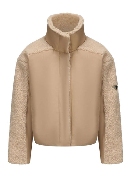 Close-up of Black long sleeve jacket fabric