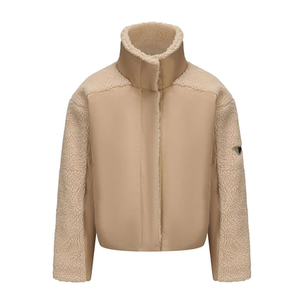 Close-up of Black long sleeve jacket fabric