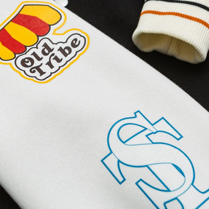 Chaqueta de béisbol de color bloque divertida – Corte holgado