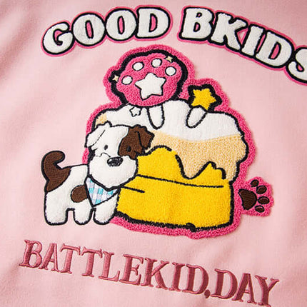 Letter Embroidery Colorblock Jacket