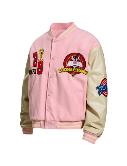 Vintage Patchwork Letter Embroidery Woolen Thickened Jacket