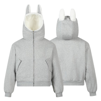Street Fashion Zipper Hooded Sweatshirt for Men