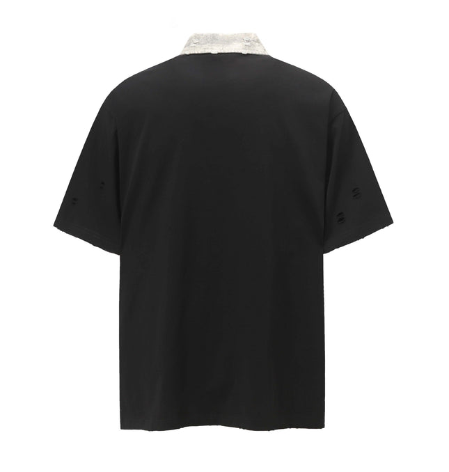 Washed Color Block Dirty Tee styling detail - Premium Streetwear