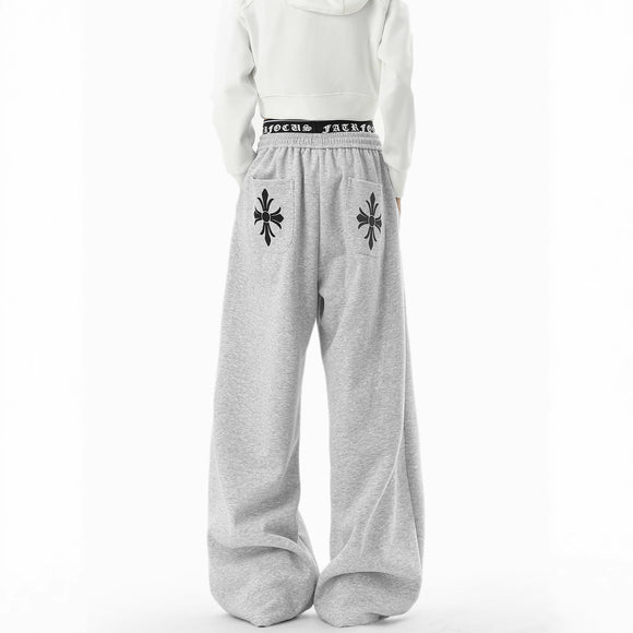 Casual Pants Men Winter Sporty Trousers Trendy Lazy Style Wide Leg Pants