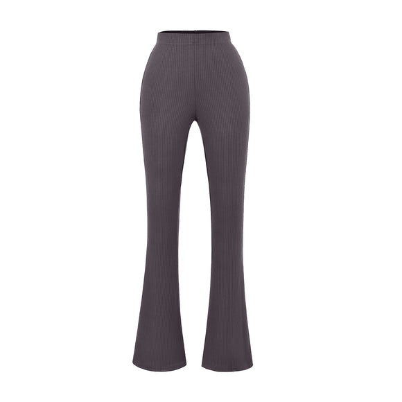 Slim fit low waist slightly flared pants for women