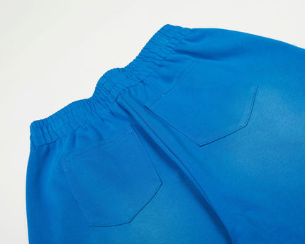 Retro Stilvolle Buchstaben Druck Dekonstruierte Lockere Weite Herren Messerhosen