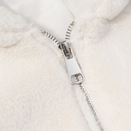 Abrigo de Invierno con Capucha de Piel Sintética