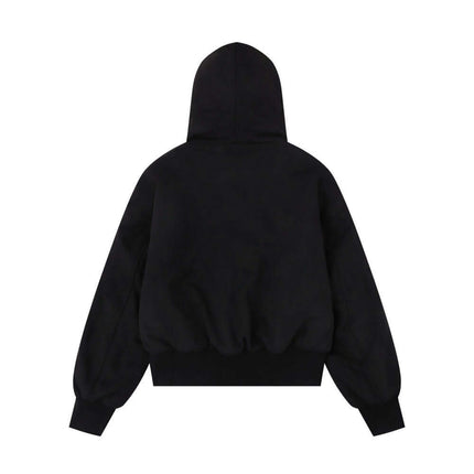 Cappotto con Cappuccio Ricamato – Vestibilità Ampia