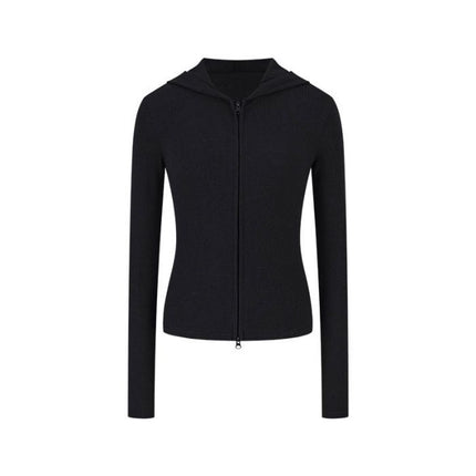 Sweet and Spicy Hooded Sweatshirt Jacket for Women, Slim Fit, Lightweight, Dual-Zipper Long Sleeve Top