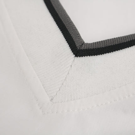 Waterproof Sports V-Neck Long Sleeve Shirt Black White