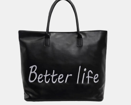 GEANTĂ TOTE DIN PIELĂ PU PENTRU O VIAȚĂ MAI BUNĂ