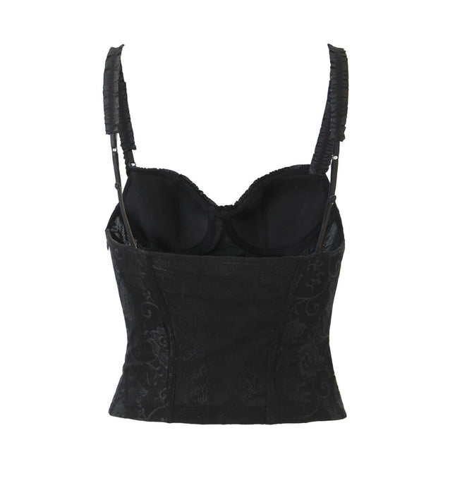 Cinched Lace Fishbone Tank Top