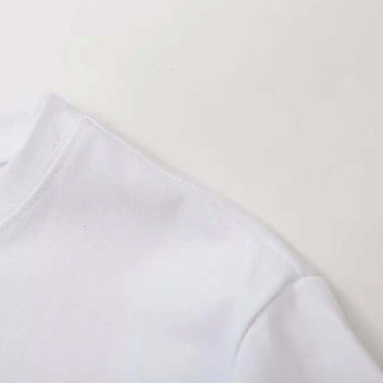 T-shirt en coton à col polo blanc – Coupe ajustée