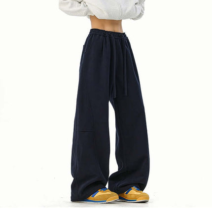 Heavyweight Wide-Leg Pants - Loose Fit displayed on a model emphasizing casual comfort and style.