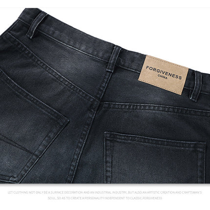 Gerade lockere Passform Denim Jeans für Männer und Frauen