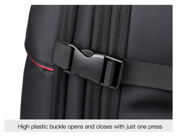 Oxford Cloth Business Travel Backpack – Black, Grey & Blue