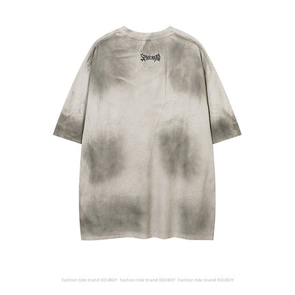 Patch Embroidery Cotton T-Shirt – Loose Fit